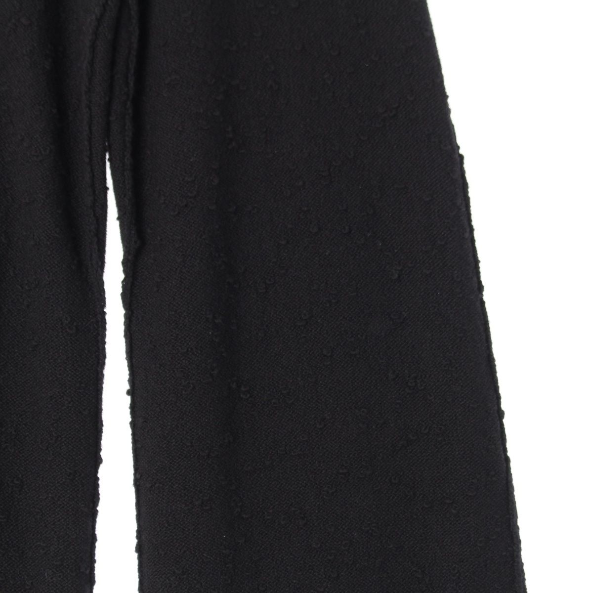 Chanel Wool CC Logo Bicolor Pants Black Yellow 36 — view 4