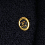 Chanel Tweed CC Logo Button Tailored Jacket Navy — view 8