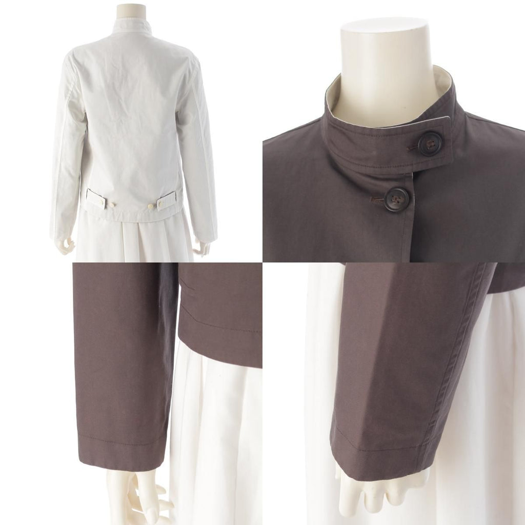Hermes Martin Margiela Era Cotton Stand Color Reversible Jacket Brown 34 — view 8