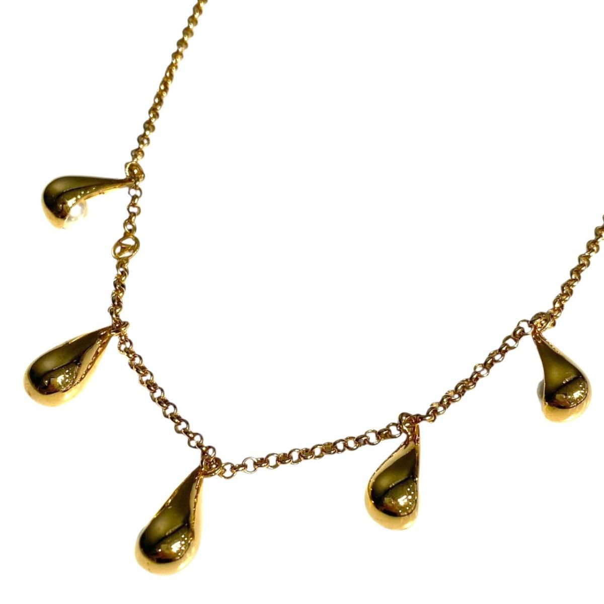 Louis Vuitton Necklace Collier Pari Gram Monogram Flower Pearl Gold — view 2
