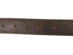 Hermes Perforated Logo Evelyne Buckle Leather Belt 90 Black Brown