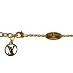 Louis Vuitton Necklace Collier My Blue Ming Monogram Flower Strass Gold — view 5