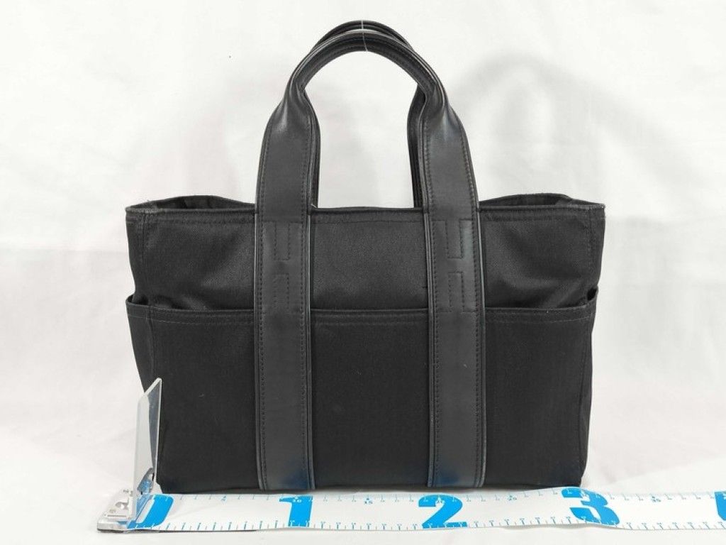 Hermes Handbag Acapulco PM Black Toilet Blanc Leather Silver