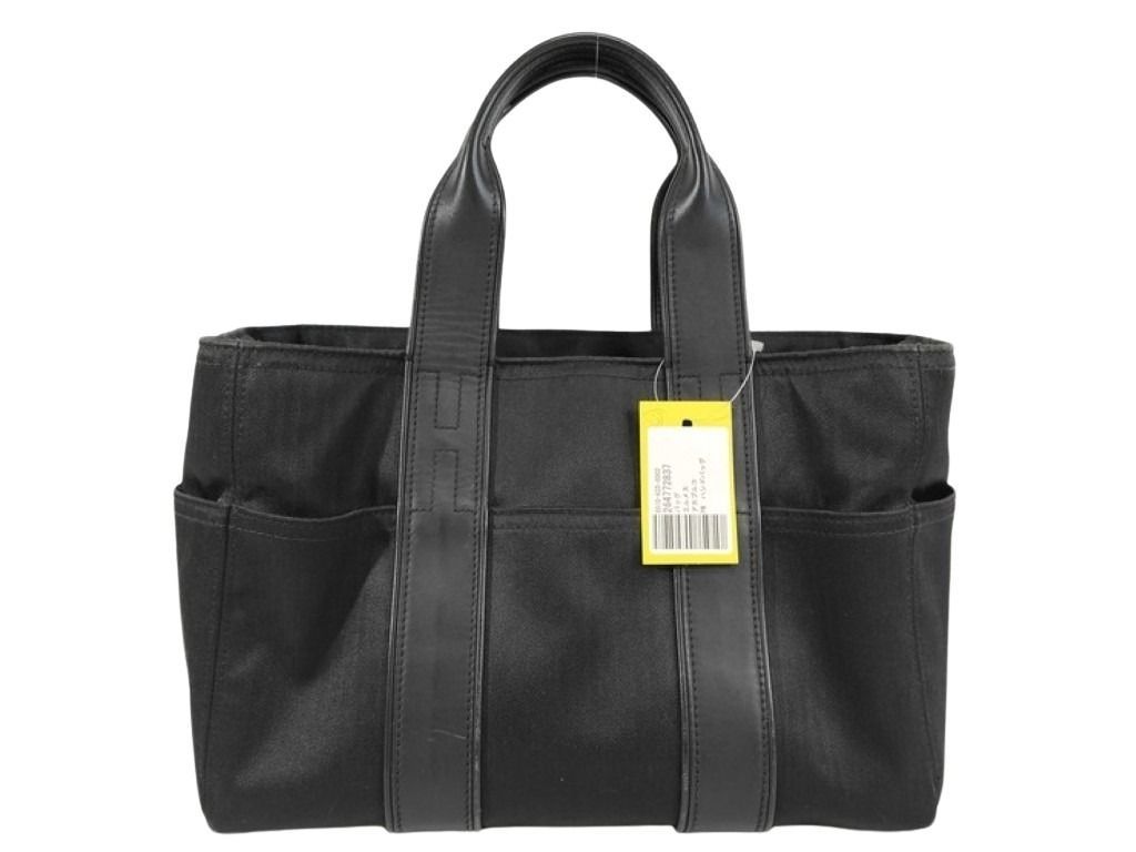 Hermes Handbag Acapulco PM Black Toilet Blanc Leather Silver
