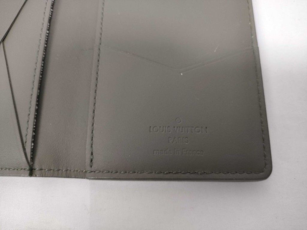 Louis Vuitton Card Case Aerogram Organizer de Poche Khaki Leather Business