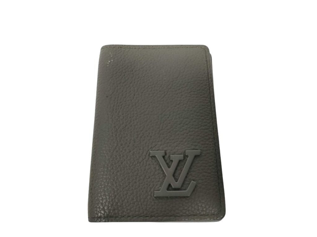 Louis Vuitton Card Case Aerogram Organizer de Poche Khaki Leather Business