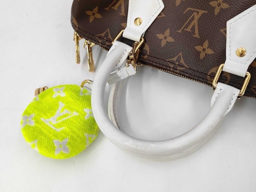 Louis Vuitton Speedy Bandouliere 25 Brown White Monogram 2-Way Shoulder Bag Mini