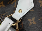 Louis Vuitton Speedy Bandouliere 25 Brown White Monogram 2-Way Shoulder Bag Mini