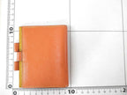 Hermes Notebook Case Agenda Mini Orange Yellow Leather Stationery