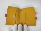 Hermes Notebook Case Agenda Mini Orange Yellow Leather Stationery