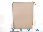 Fendi Clutch Beige Leather Silver