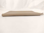 Fendi Clutch Beige Leather Silver