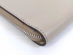 Fendi Clutch Beige Leather Silver
