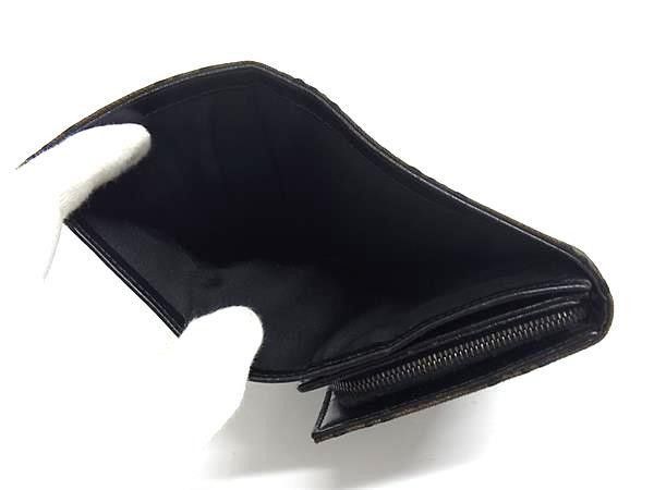 Fendi Bifold Wallet Zucchino Brown Black Canvas Leather