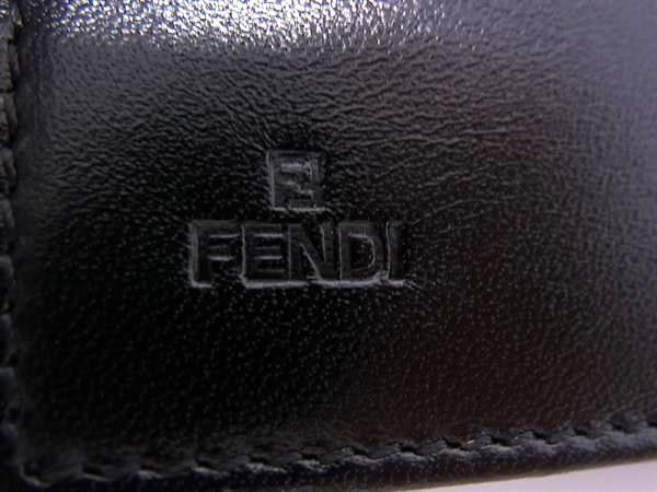 Fendi Bifold Wallet Zucchino Brown Black Canvas Leather