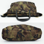 Prada Ten Camouflage 2-Way Shoulder Bag Khaki Nylon Triangle Logo Pattern — view 3