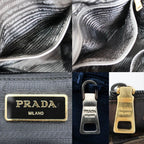 Prada Ten Camouflage 2-Way Shoulder Bag Khaki Nylon Triangle Logo Pattern — view 7
