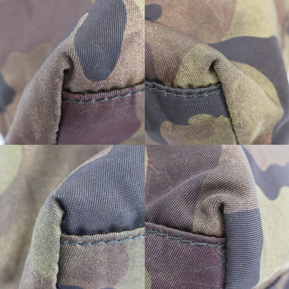 Prada Ten Camouflage 2-Way Shoulder Bag Khaki Nylon Triangle Logo Pattern — view 5