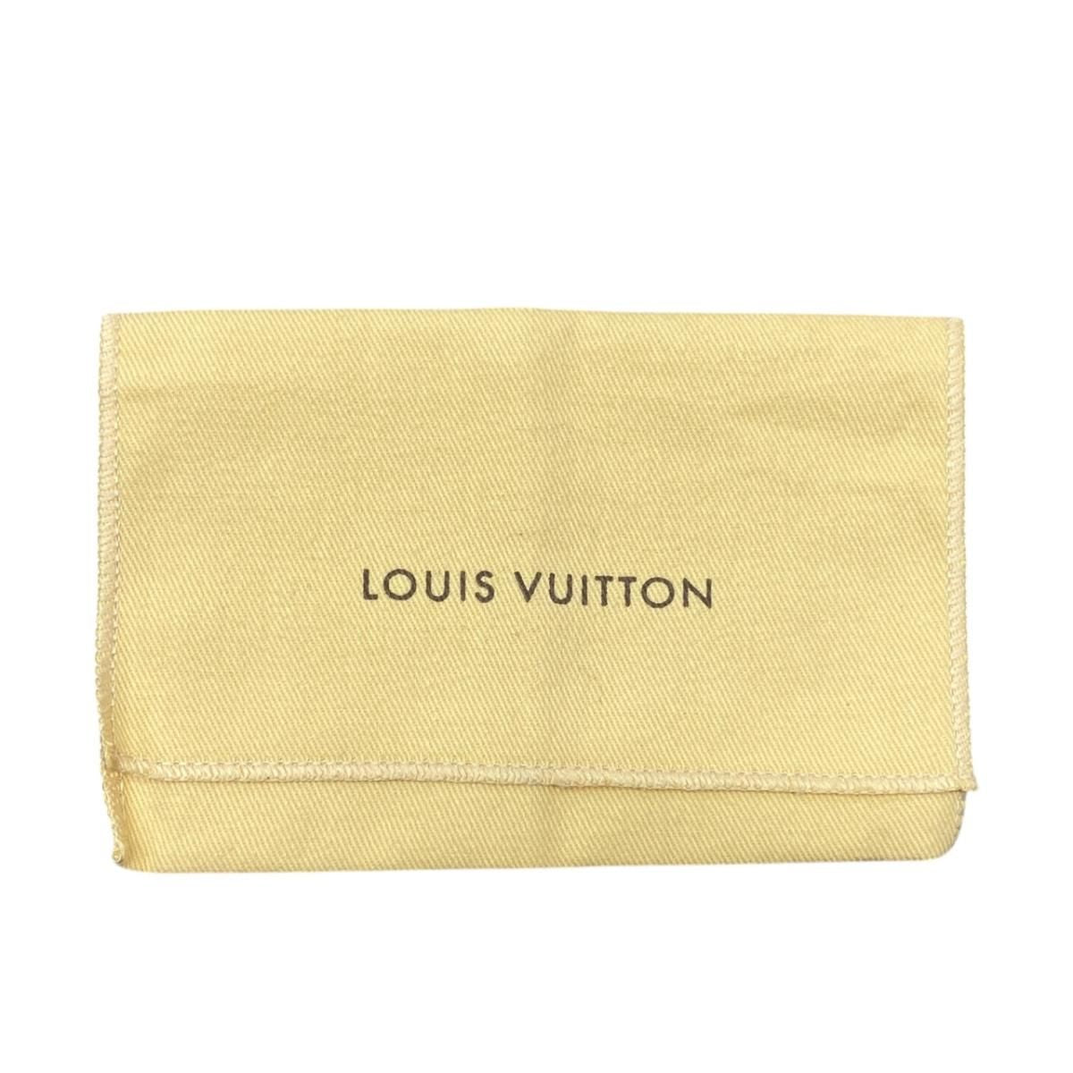 Louis Vuitton Bag Charm Key Ring Damier Valet Infini Leather Black Silver — view 8