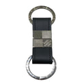 Louis Vuitton Bag Charm Key Ring Damier Valet Infini Leather Black Silver