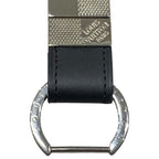 Louis Vuitton Bag Charm Key Ring Damier Valet Infini Leather Black Silver — view 3