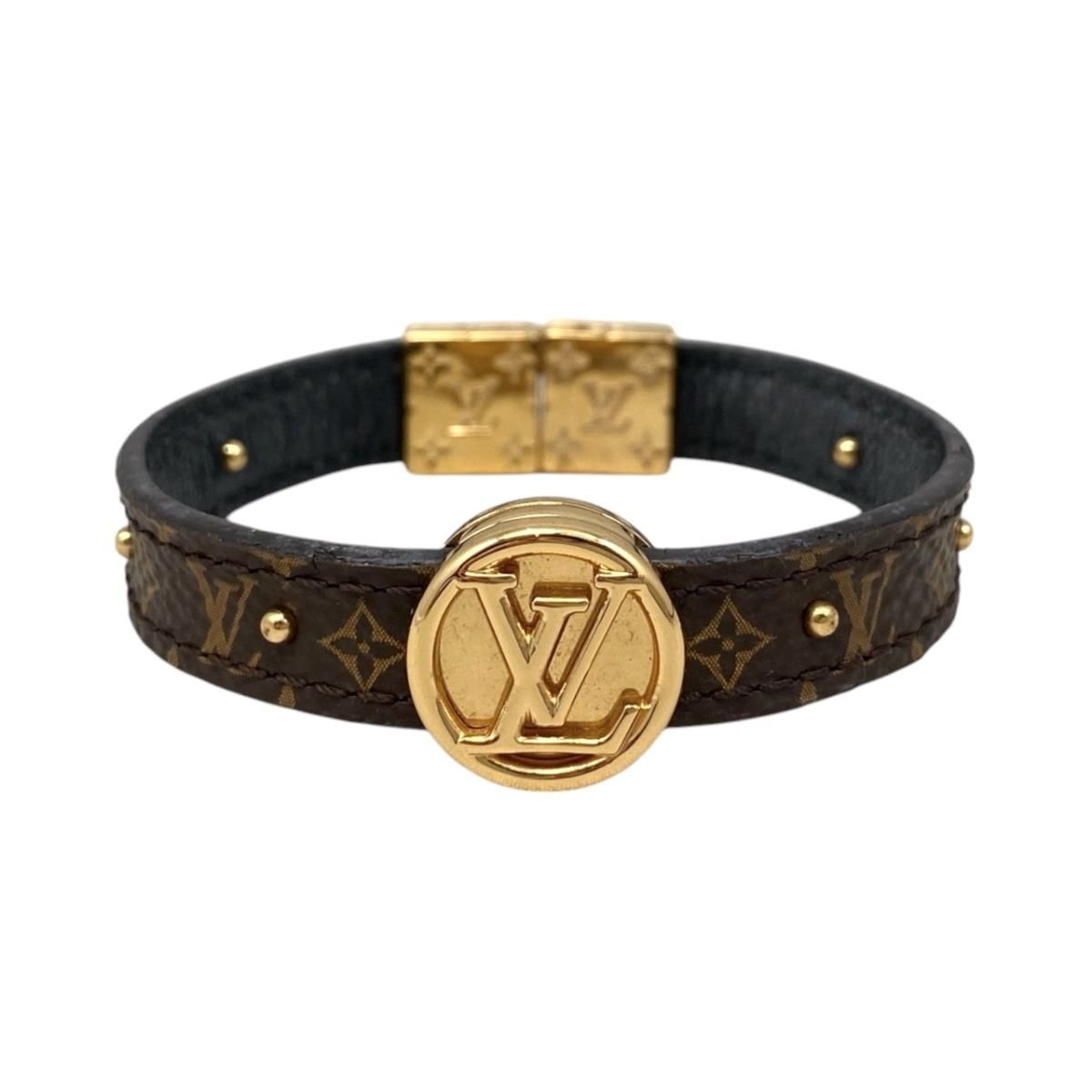 Louis Vuitton Bracelet LV Circle Monogram LV Logo Gold