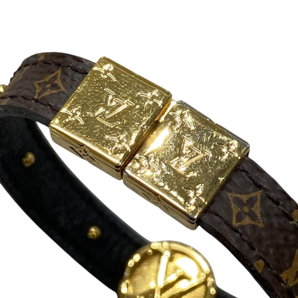 Louis Vuitton Bracelet LV Circle Monogram LV Logo Gold — view 6