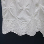 Chanel Sleeveless Crochet Knit Dress Mini Length 36 White CC Logo Button — view 8