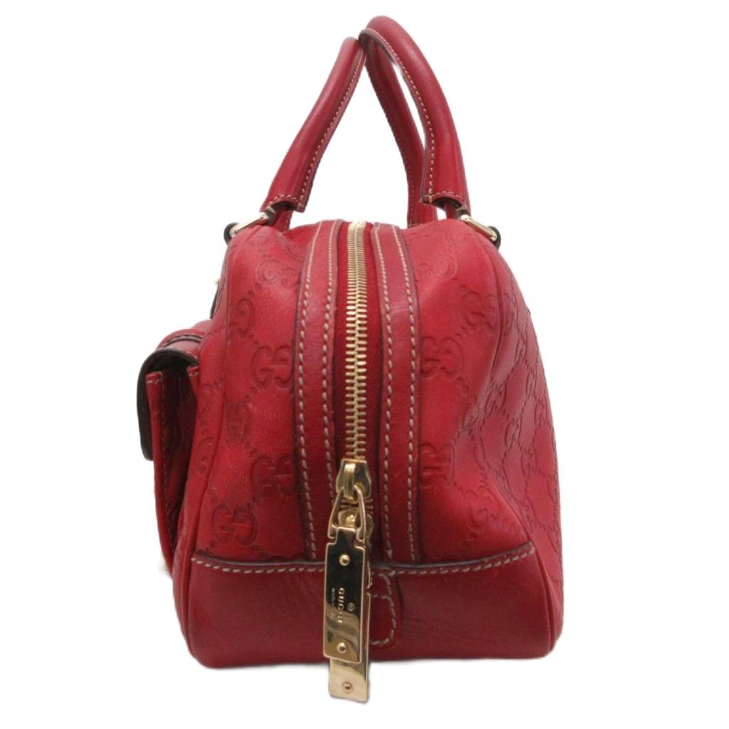 Gucci Guccissima GG Logo Mini Boston Bag Cadena Motif Leather