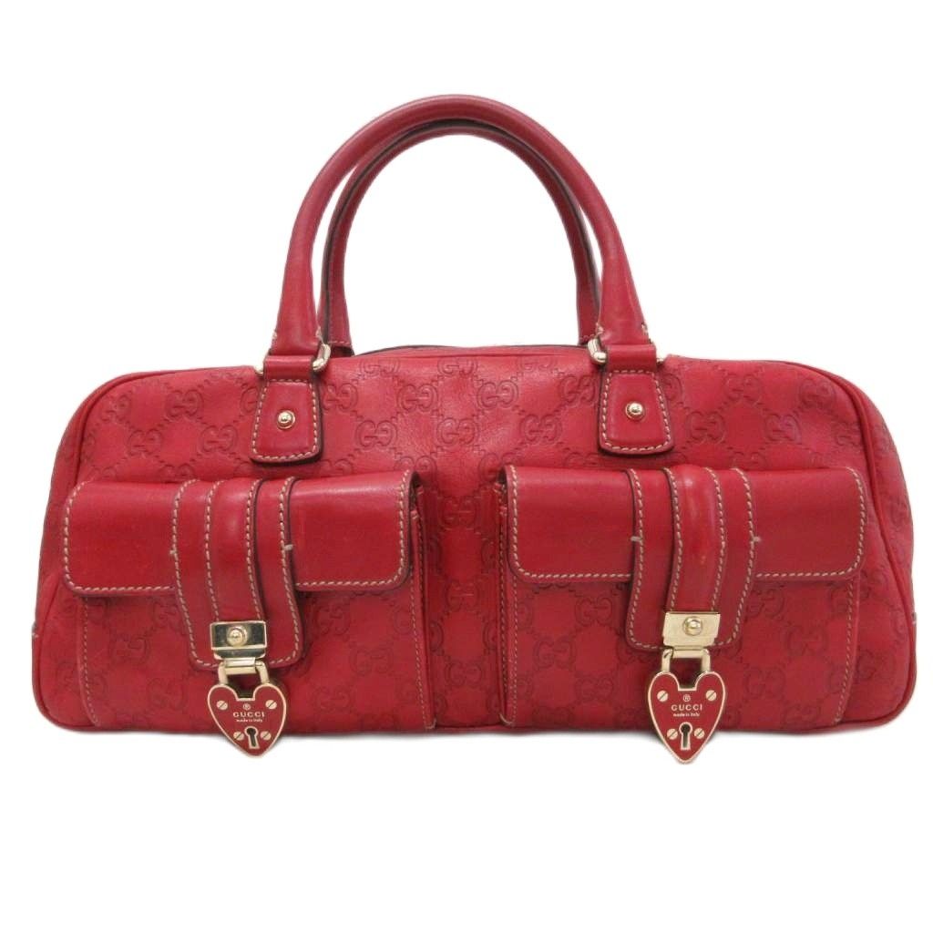 Gucci Guccissima GG Logo Mini Boston Bag Cadena Motif Leather