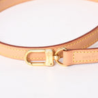 Louis Vuitton Shoulder Strap LV Logo Vachetta Leather Brown Gold — view 2