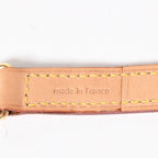 Louis Vuitton Shoulder Strap LV Logo Vachetta Leather Brown Gold — view 5