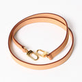 Louis Vuitton Shoulder Strap LV Logo Vachetta Leather Brown Gold