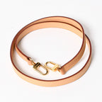 Louis Vuitton Shoulder Strap LV Logo Vachetta Leather Brown Gold