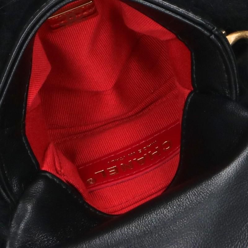 Chanel Shearling Fur Decoration Turnlock Chain Shoulder Bag