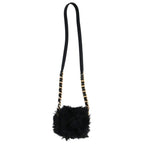 Chanel Shearling Fur Decoration Turnlock Chain Shoulder Bag