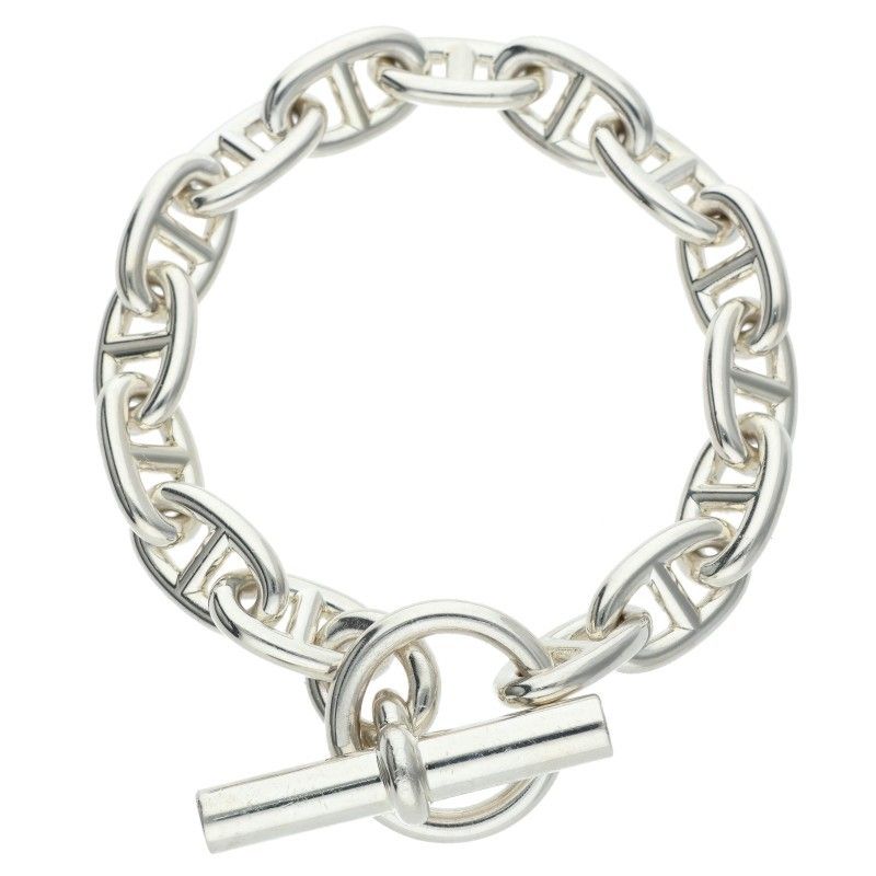 Hermes Chaine D'ancre MM Silver Bracelet