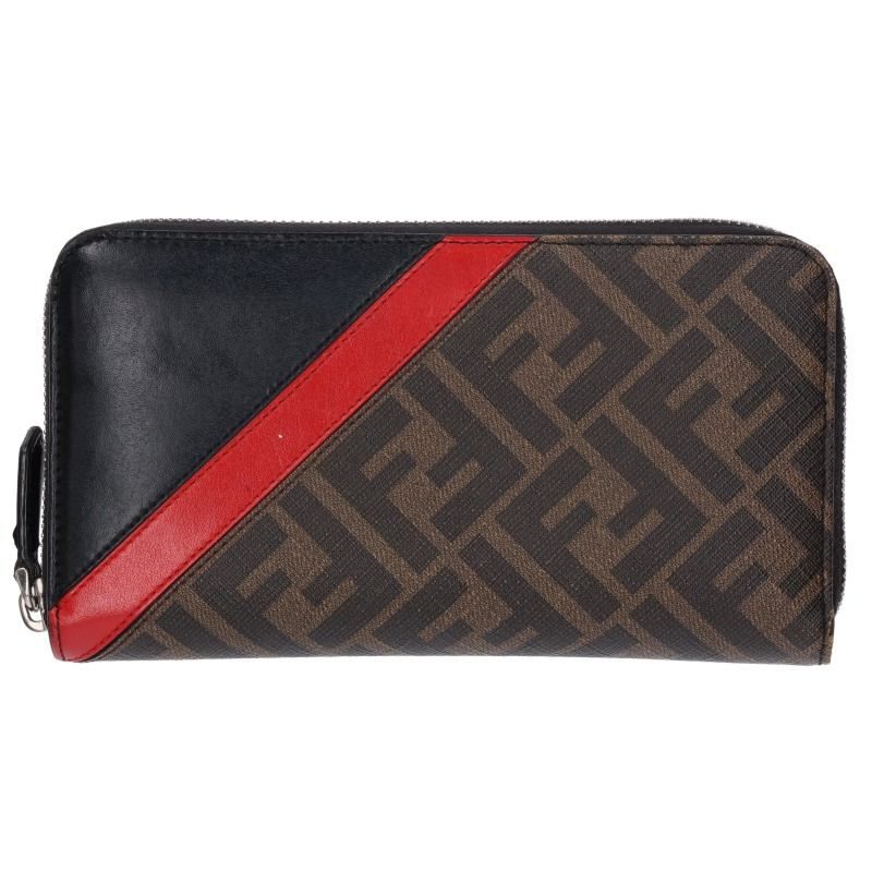 Fendi Zucca Round Zip Wallet