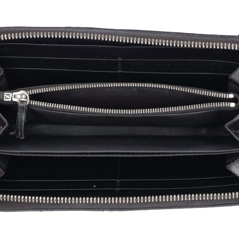 Fendi Zucca Round Zip Wallet