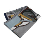 Hermes Heaven Shawl Rectangle Gray Multicolor Cashmere Silk Scarf — view 2