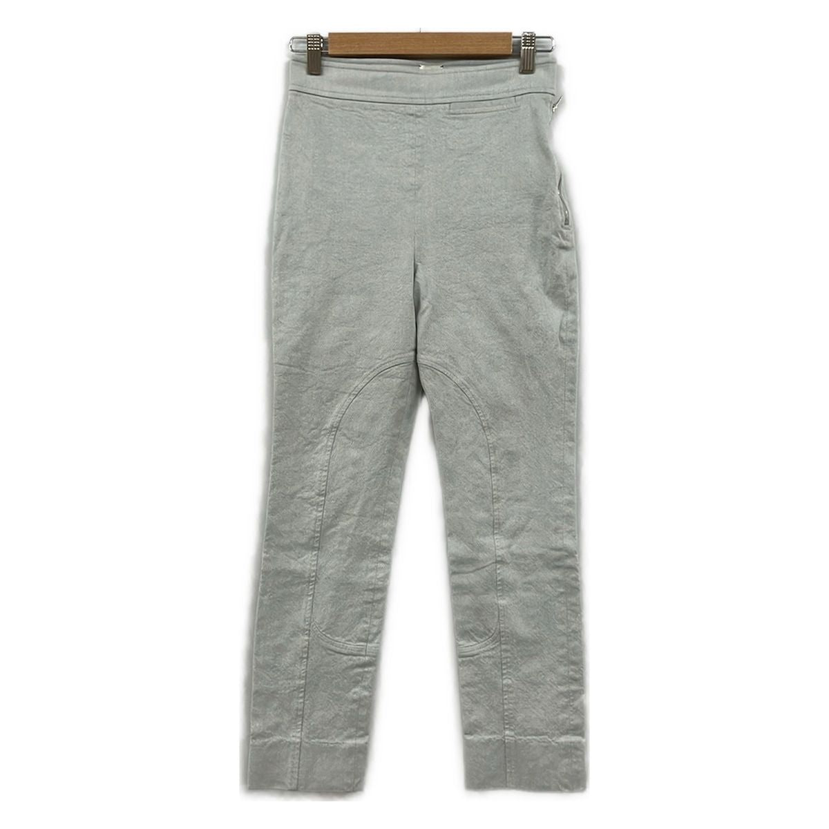 Hermes Pants 36 S Light Gray Full Length Side