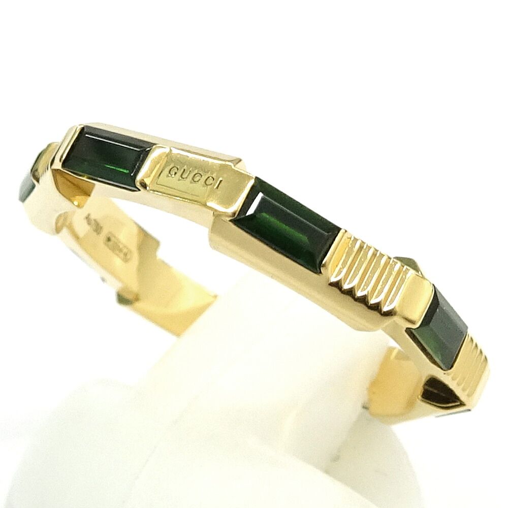 Gucci Ring Link to Love Octagon Green Tourmaline 18K Yellow Gold — view 5
