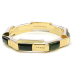 Gucci Ring Link to Love Octagon Green Tourmaline 18K Yellow Gold