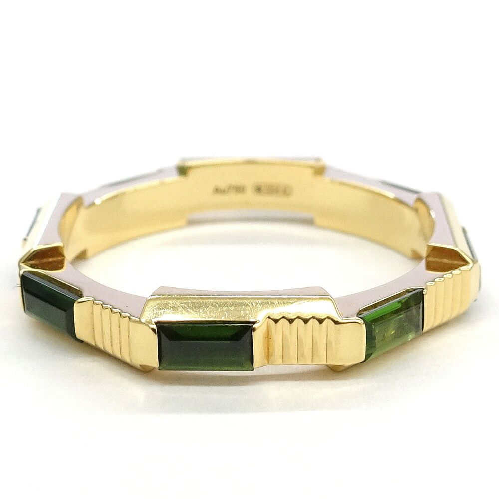 Gucci Ring Link to Love Octagon Green Tourmaline 18K Yellow Gold — view 2