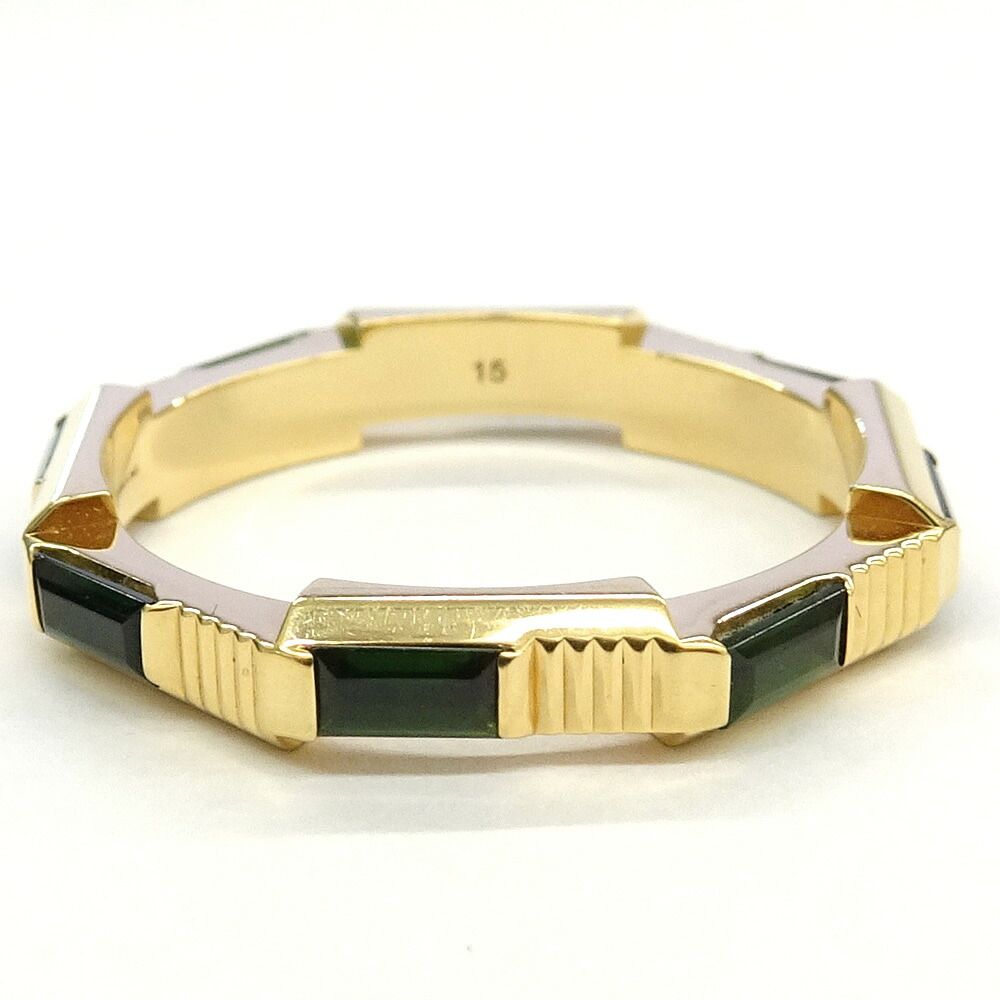 Gucci Ring Link to Love Octagon Green Tourmaline 18K Yellow Gold — view 4