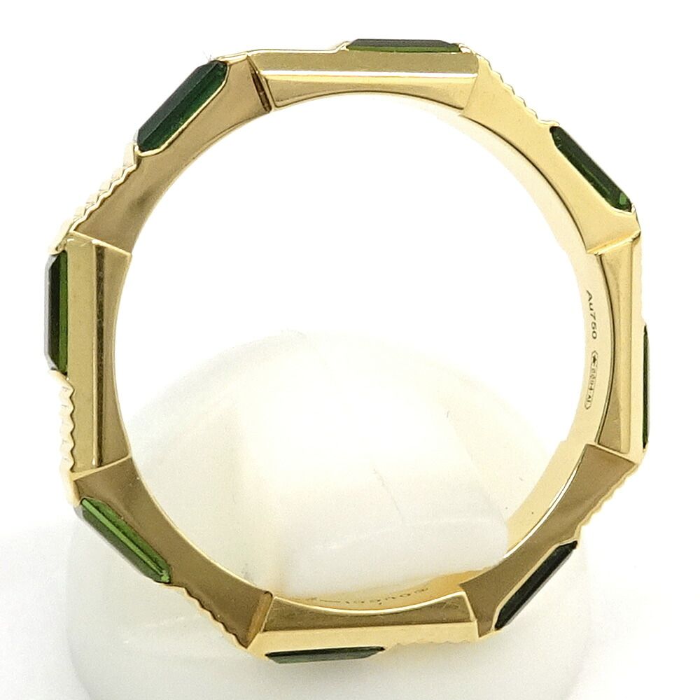 Gucci Ring Link to Love Octagon Green Tourmaline 18K Yellow Gold — view 7