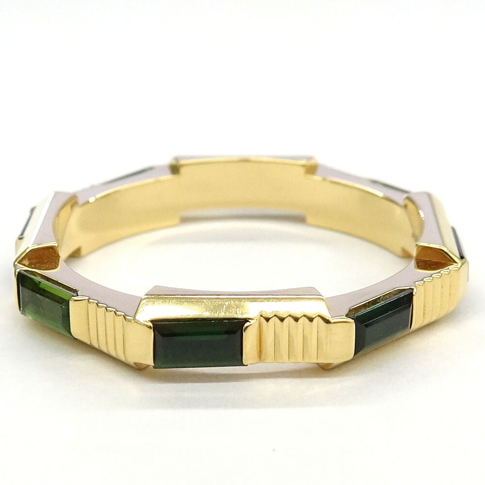 Gucci Ring Link to Love Octagon Green Tourmaline 18K Yellow Gold — view 3
