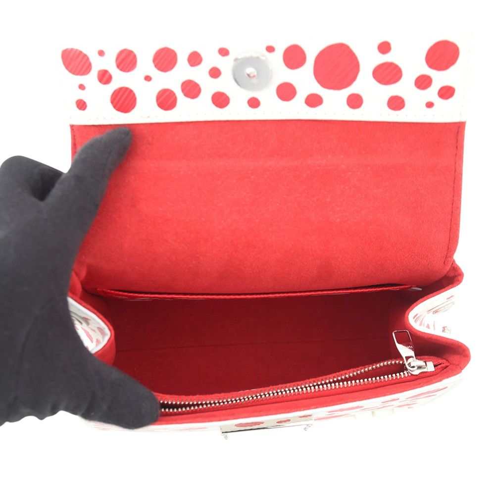 Louis Vuitton Epi LV Yk Cluny Mini Bag 2-Way Yayoi Kusama White — view 6