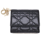 Dior Lady Dior Cannage Lambskin Compact Wallet