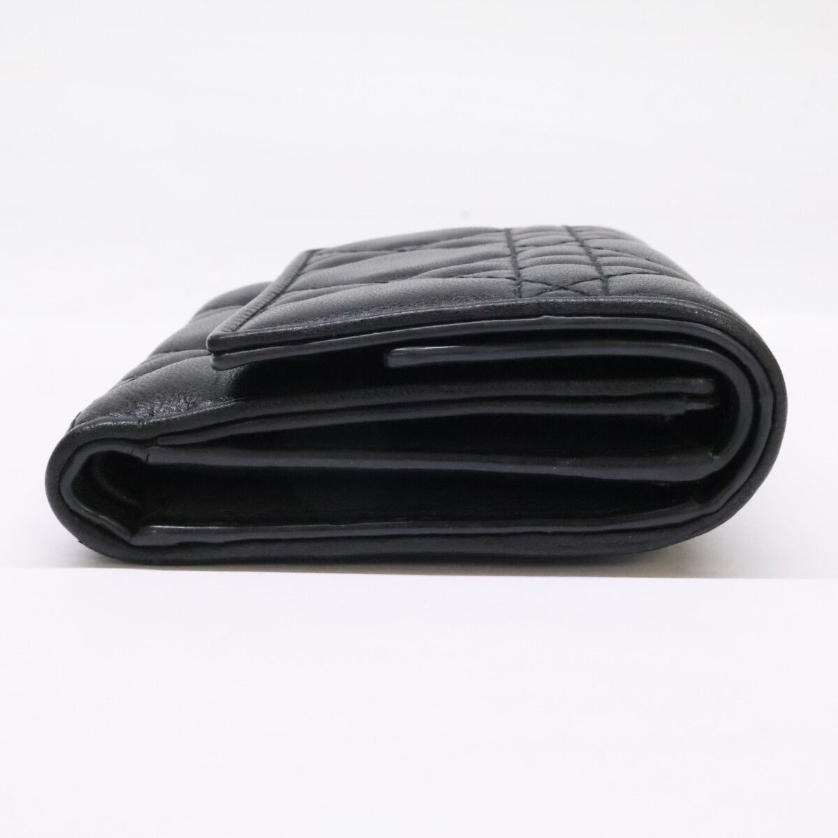 Dior Lady Dior Cannage Lambskin Compact Wallet — view 2